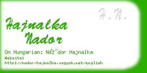 hajnalka nador business card